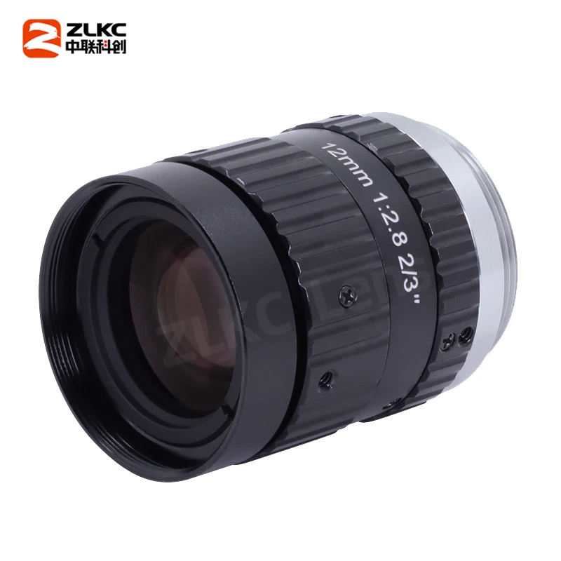 10Megapixel C Mount 12 Mm 2/3 "Machine Vision Vaste Brandpuntsafstand Fa Industriële Camera Lens Handleiding Iris Cctv Lage Vervorming 10mp