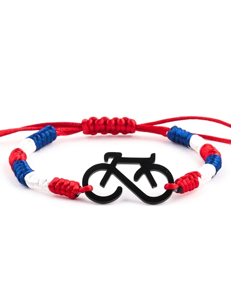AliExpress Sports Rope Braided Bracelet 2025 Fashion Popular Bicycle Tennis Football Pendant Bracelets Jewelry for Friends Contestants Gift
