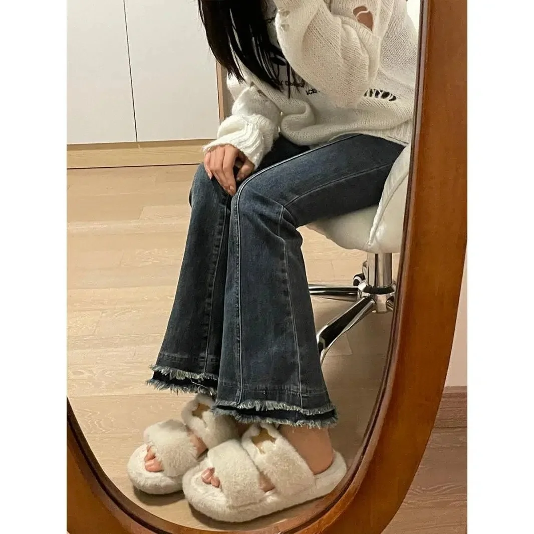 Dżinsy Damskie 2025 Spodnie Damskie Ubrania Cuteore Plus Size Duże Rozmiary Krągła Sylwetka Kobieta Denim Moda Wygodne Podstawowe Proste