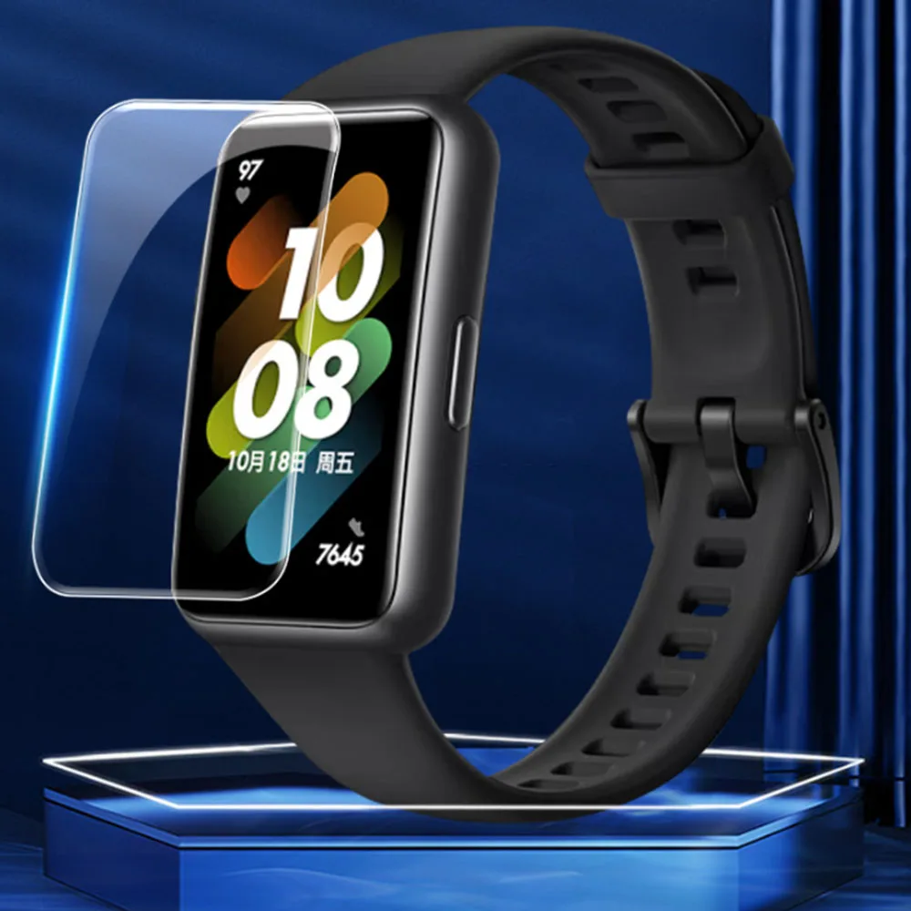 BEHUA 소프트 HD 투명 보호 필름, 화웨이 밴드 7 스마트워치 풀 커버 스크린 보호대 하이드로겔 필름, 유리 액세서리 아님