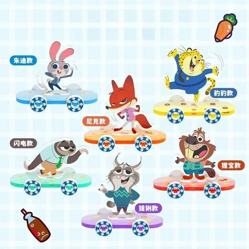 6 stylów Disney Zootopia 2 Akrylowy Stojak Hulajnoga DIY Dekoracja Szop Pracz Bobert Niedźwiedź Śliczna Podstawka Judy Zabawki Nick Prezenty