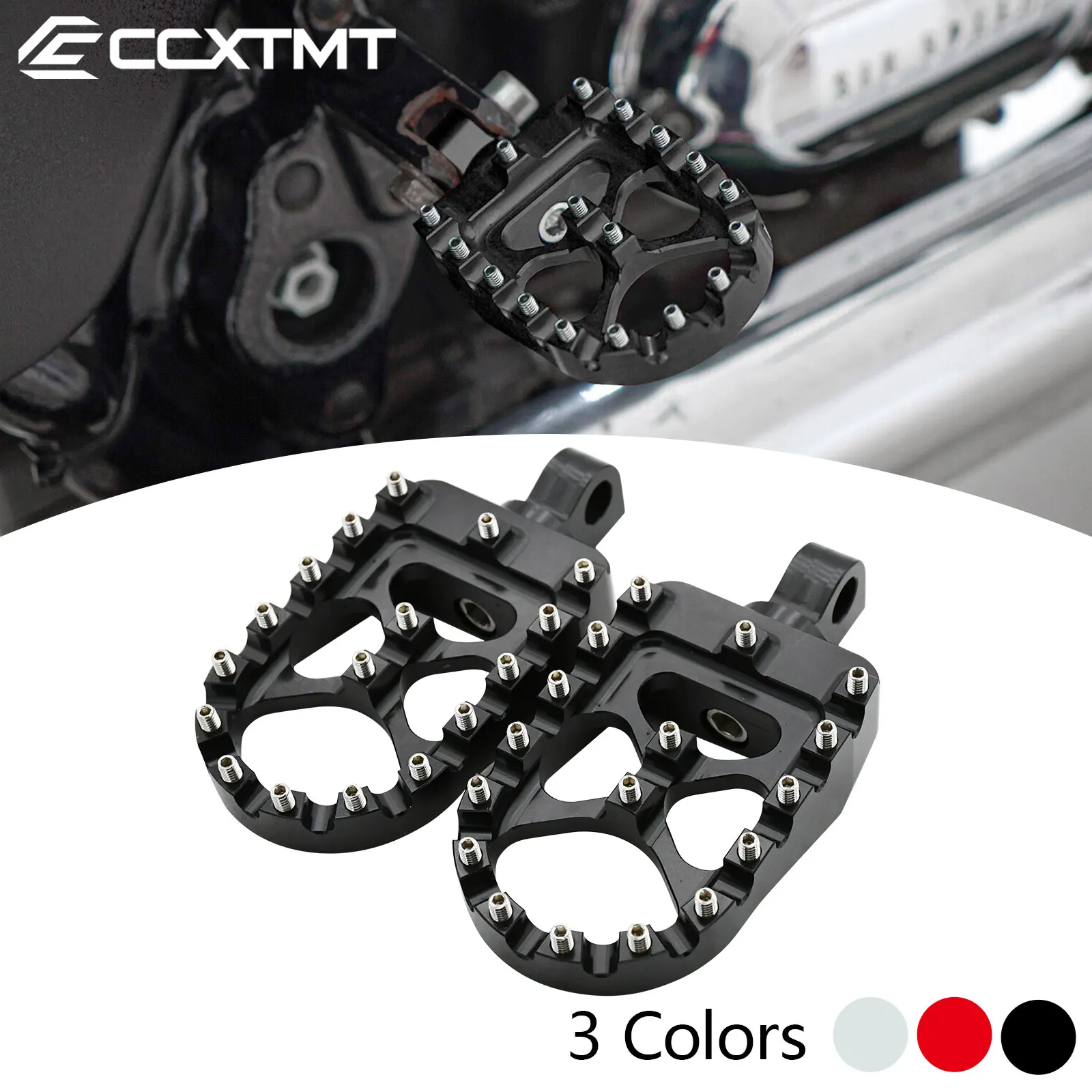 

CNC Wide Fat Footpegs 360° Roating Foot Pegs For Sportster 883 Street Bob FXDB Harley Dyna Fat Bob FLSTF FXDF FLSTFB S 1990-2017