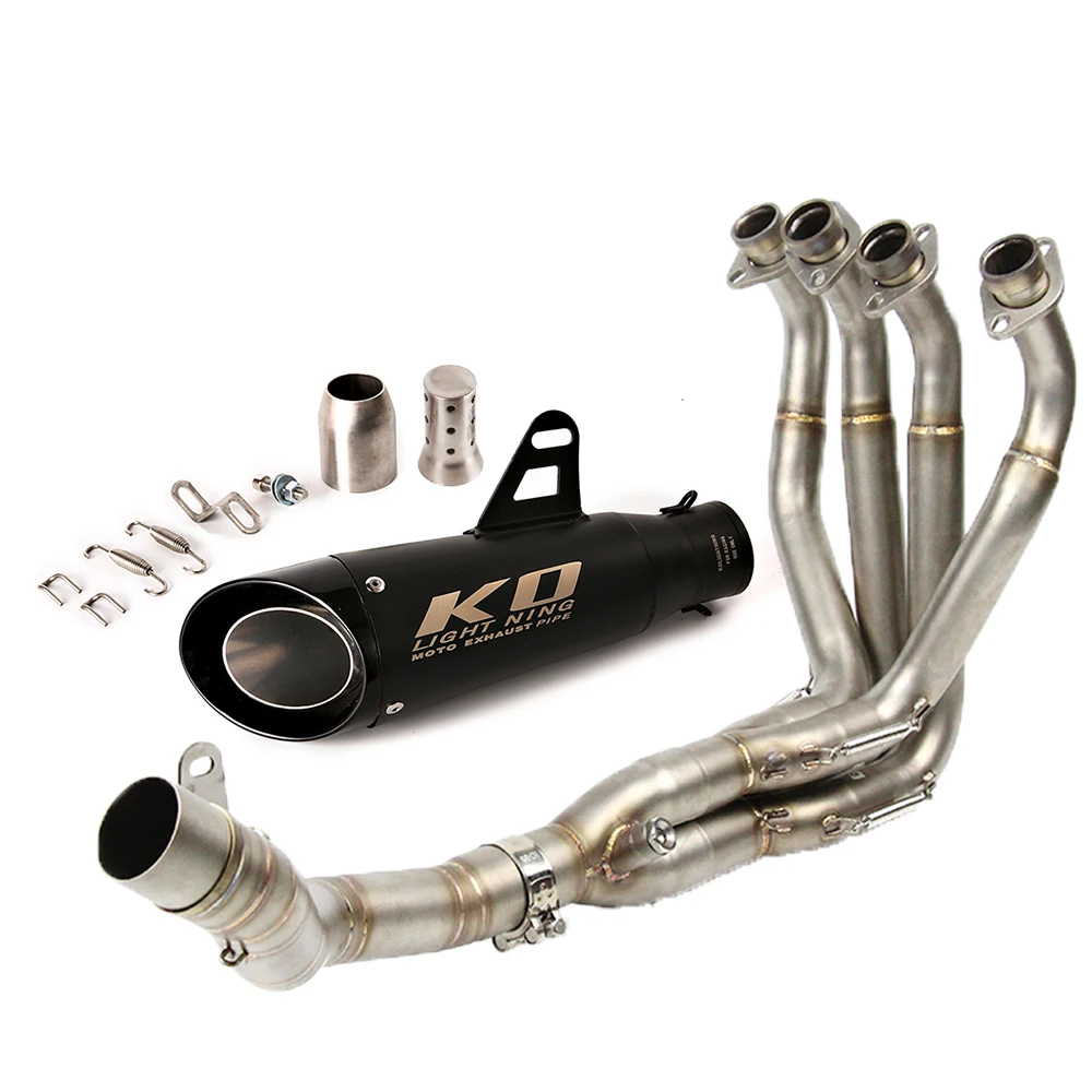 Końcówki wydechu Slip On do Kawasaki Z900 2025 51MM, rura łącząca przednia, tłumik motocyklowy, DB Killer, stal nierdzewna