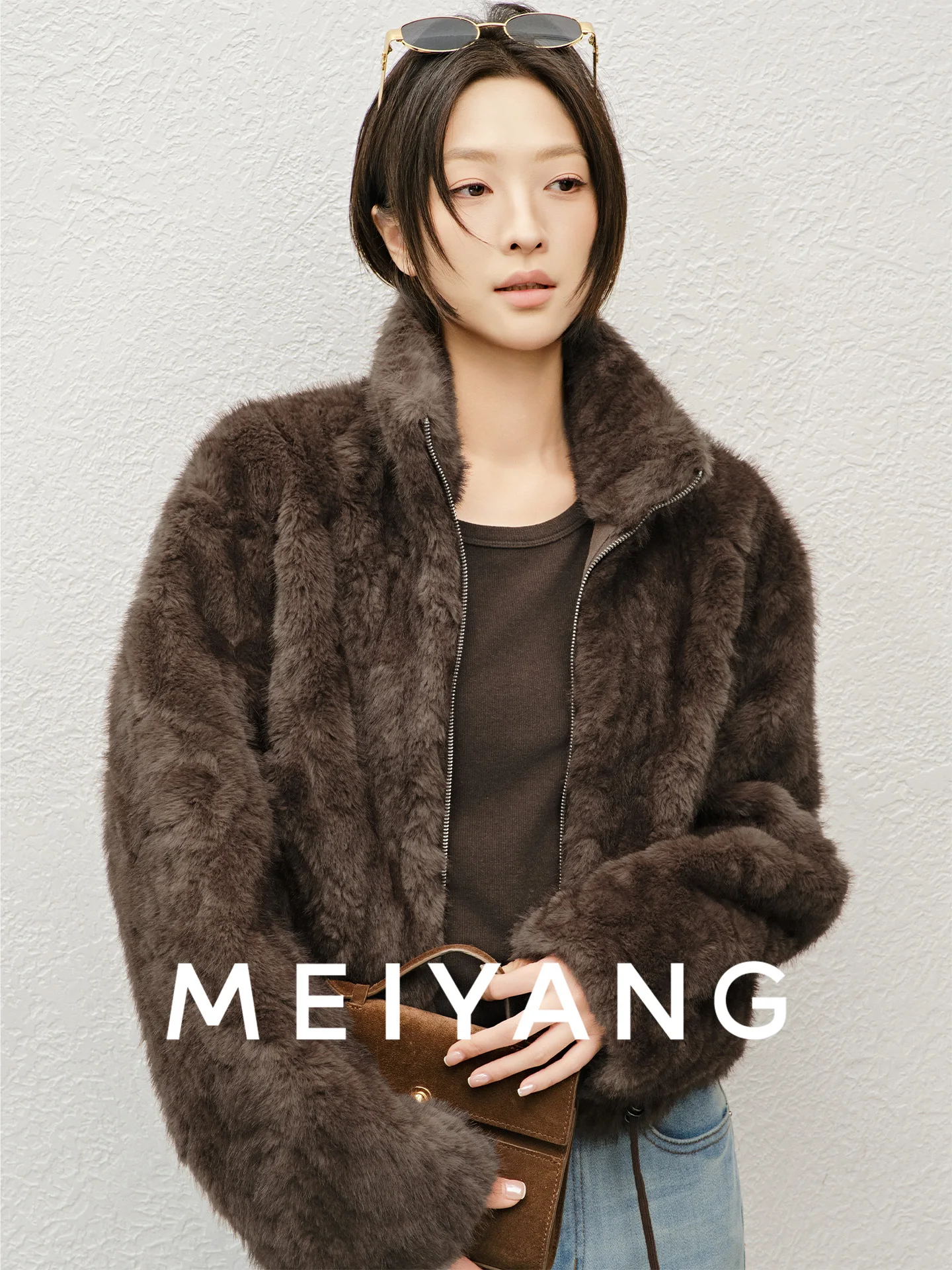 

Женская утепленная куртка Meiyang из искусственного меха с воротником-стойкой, защитой от солнца, из полиэстера, с длинными рукавами, весенняя коллекция