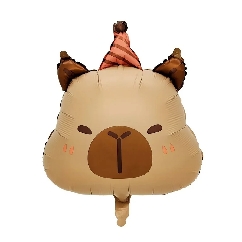7 Stück süße Capybara Daisy Ballon 32 Zoll Retro Karamell Nummer 1-9 Luftballons Set Geburtstag Party Supplies festliche Dekoration – Detail 5