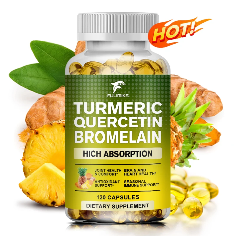 Quercetin with Bromelain & Turmeric Curcumin - Bromelain Supplement, Immune & Joint Support Supplement - Inflammation Balance