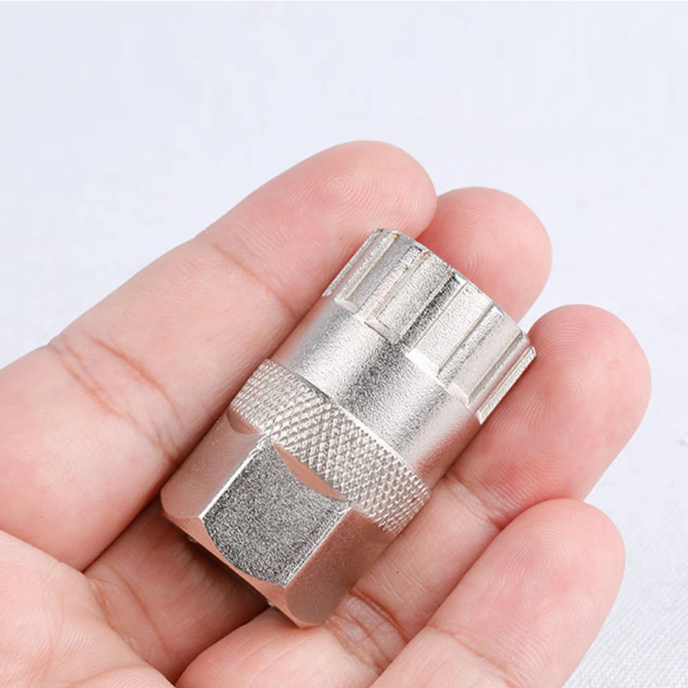 

Bike Freewheel Remover Tool Carbon Steel Silver Socket Bicycle Repair Cycling Accessories Flywheel Installation Disassembly