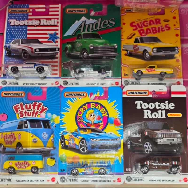 

Mattel Matchbox Candy Mix 2, автомобильная карта, художественный дизайн для пожизненных литых машин в масштабе 1:64, коллекция Hvv75, игрушки Mdoel