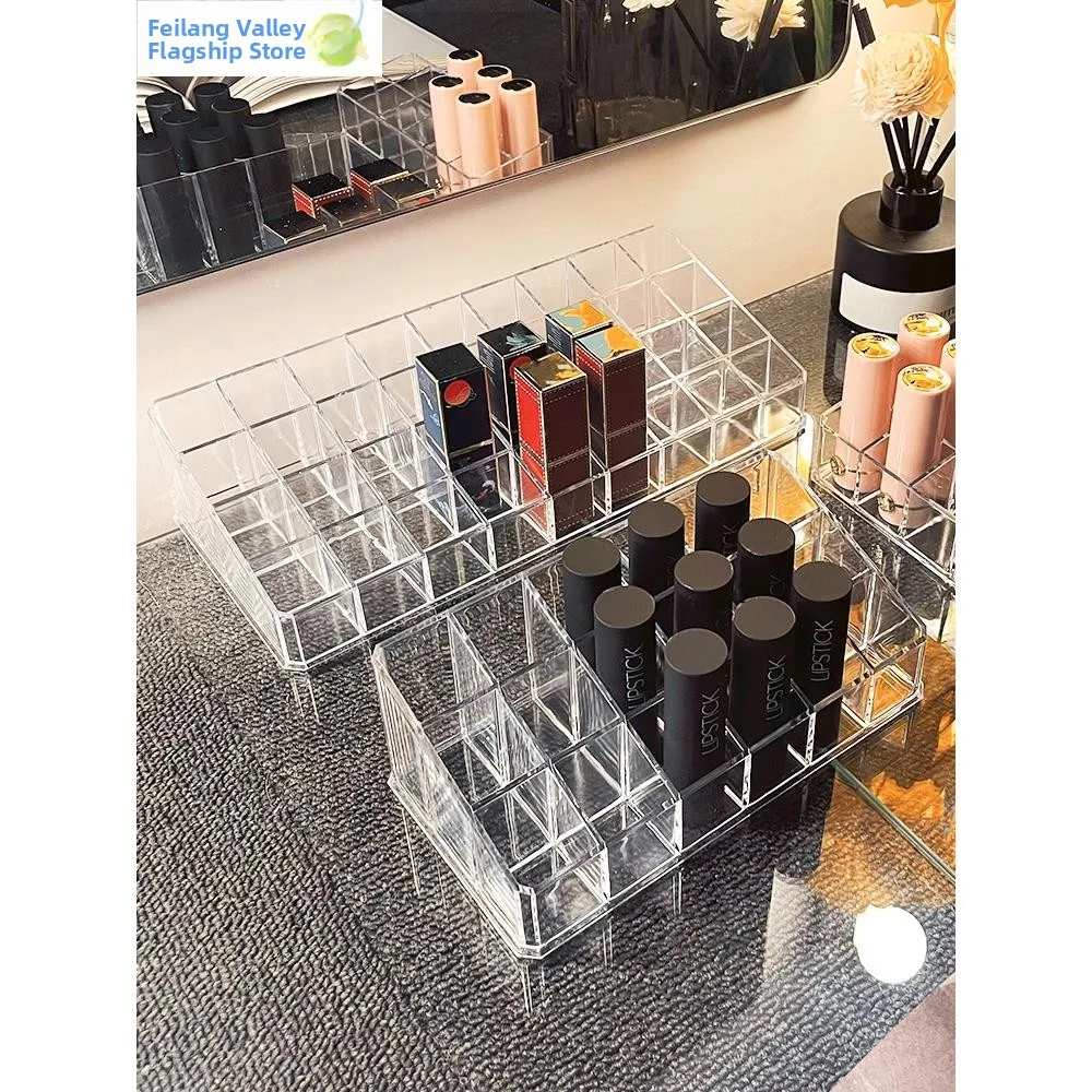

Deep Lipstick Storage Box Room Card Cosmetic Skincare Lip Gloss Display Stand Organizer Fashionable Jewelry Box Storage Rack