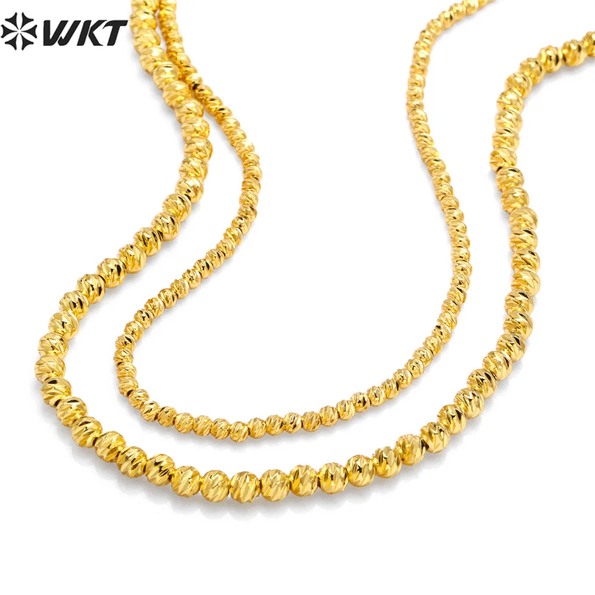 

WT-BFN045 WKT 2022 High-quality Yellow Brass chain birthday party CLASSIC new trend jewelry INS style gift Necklace girl