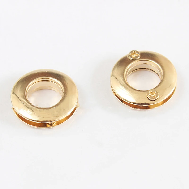 2Pcs High Quality Alloy Hole Metal Eyelets With Screws For Leather Crafts DIY Bag Clothes Belt Ornament Accessories