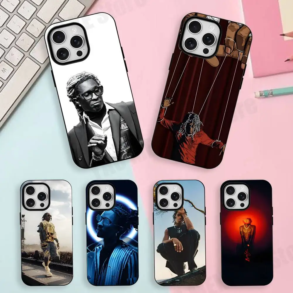 

Y-Young T-Thug Matte Silicone Soft Case For iPhone 17,17E,16,16E,15,14,13,12,11 Pro Max For Magnetic Shell Frosted Cover