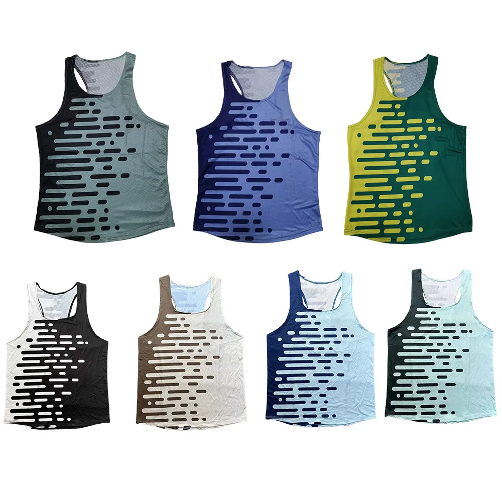 Athletics Track Field Singlet Runnning Tank Top Speed Fitness Shirt Sleeveless Men Vest