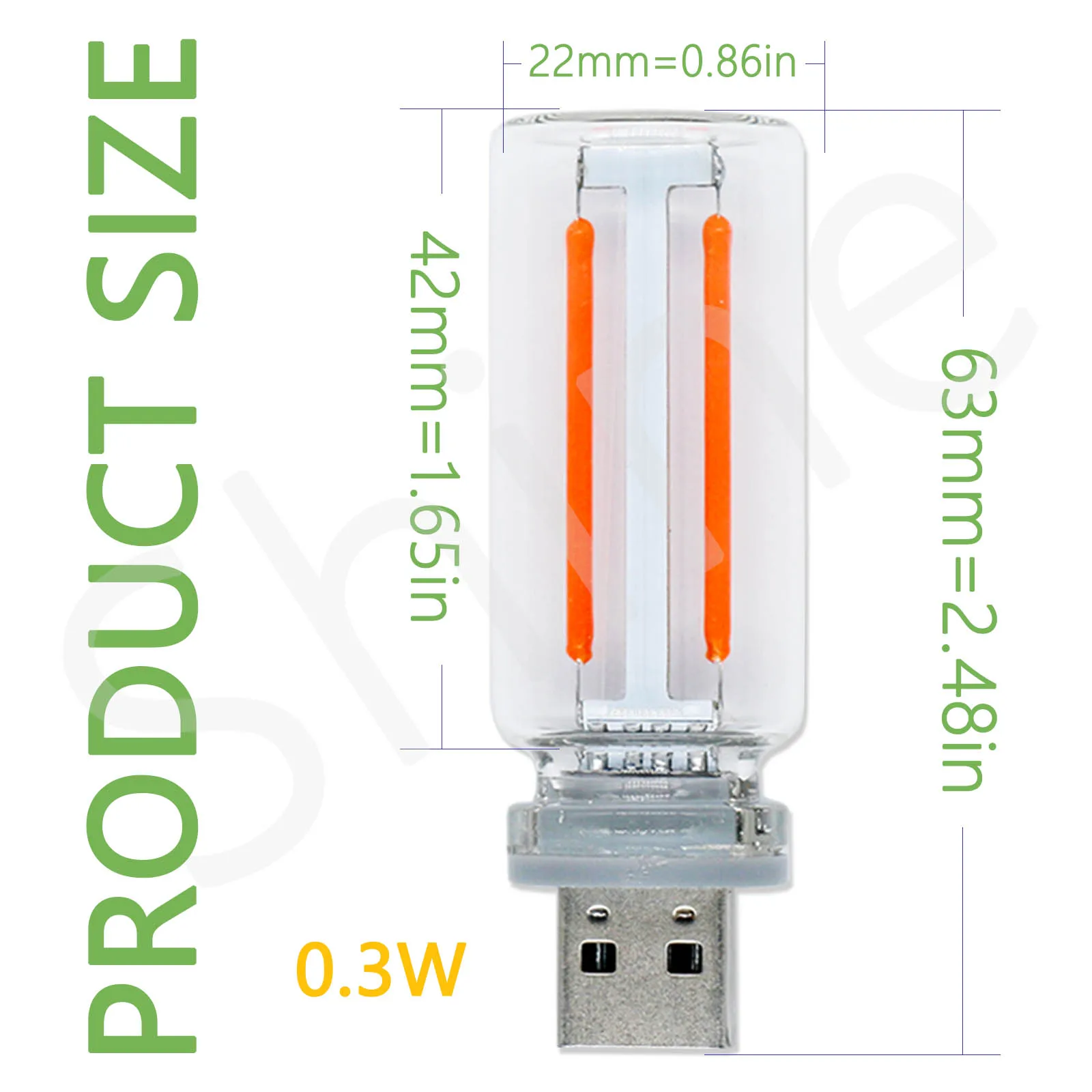 Imagem -03 - Led Retro Edison Luz Noturna Incandescente Lâmpada Escurecimento Usb Interface de Energia Móvel Fonte de Iluminação Novo 0.3w dc 5v