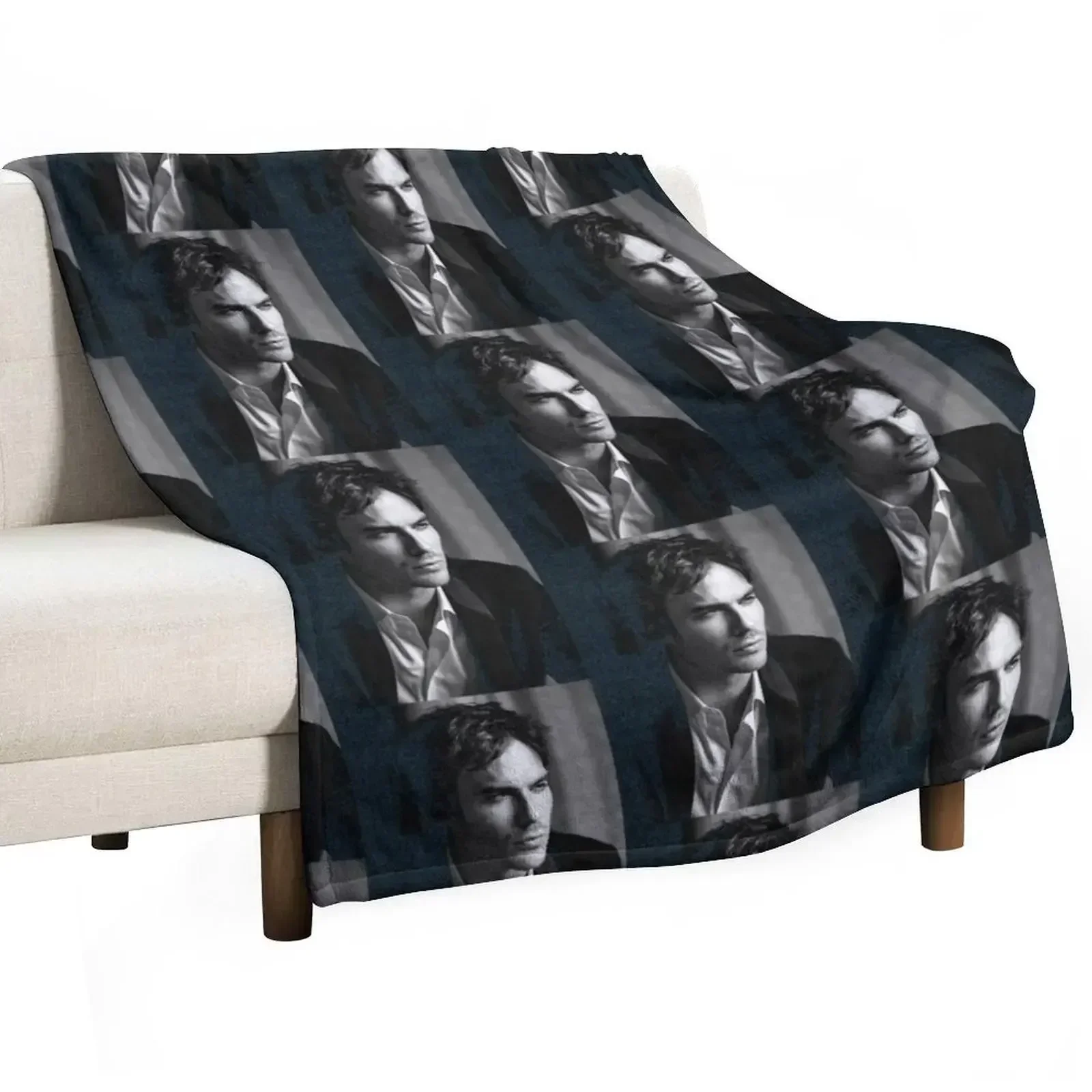 

ian somerhalder Throw Blanket Faux Fur Soft Warm Blanket for Bed