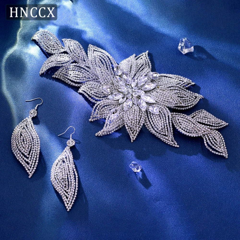 HNCCX Handmade Rhinestone Bridal Hair Accessories Wedding Crown Luxury Women Headband Princess Headpiece Bride Ornaments CP455