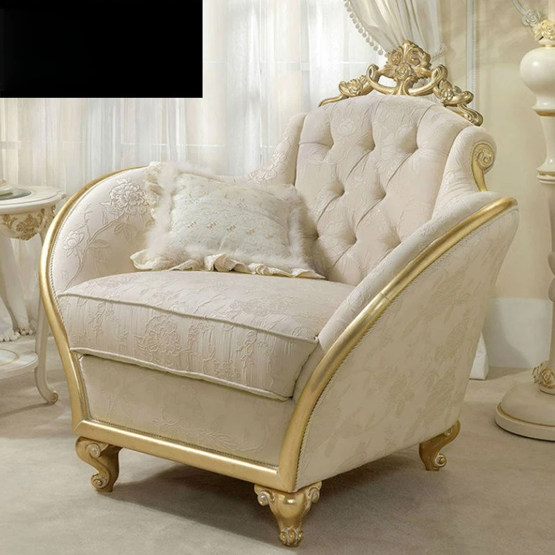 European sofa fabric simple European small luxury French living room combination 123 American furniture neoclassical sofa