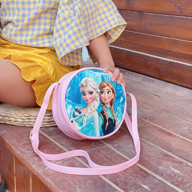 Disney Frozen 2 Anna Elsa Backpack Cartoon Waterproof Pu Bags Messenger Bag Shoulder Bag Baby Girl Schoolbag For Girls Children