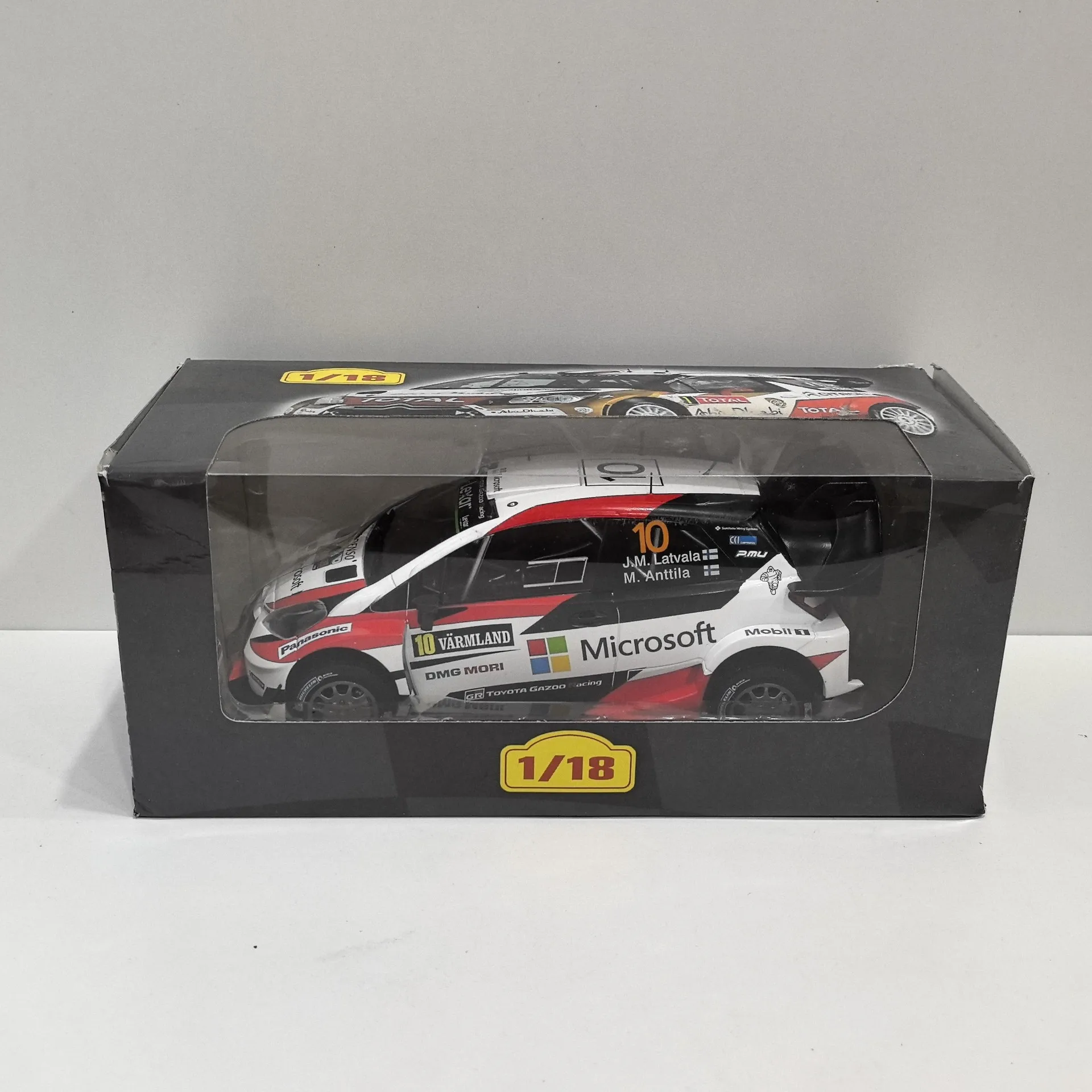 

Старый ящик литой под давлением IXO масштаб 1/18 TOYOTA YARIS WRC # 10-сплавная модель автомобиля, Коллекционная игрушка, подарок, сувенир, витрина, орнамент