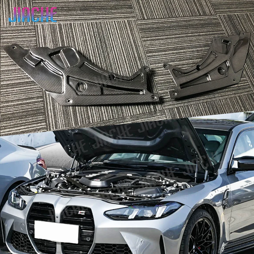 

Dry Carbon Fiber For BMW G80 G82 G83 M3 M4 2021+ Engine Compartment Trim Cover Guard Headlight Light Eyebrow Cover Accessories