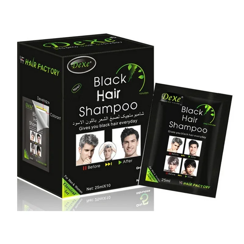 Black Hair Shampoo Natural Plant HairDye White Hair Darkening Hair Color cabello Organic Permanent Covers White краска для волос