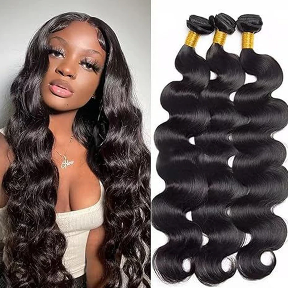 

Sleek Peruvian Body Wave Bundles Hair Weave Bundles 1/3/4 PCS Human Hair Bundles Natural 8 To 32 34 36 Inch Remy Hair Extensions