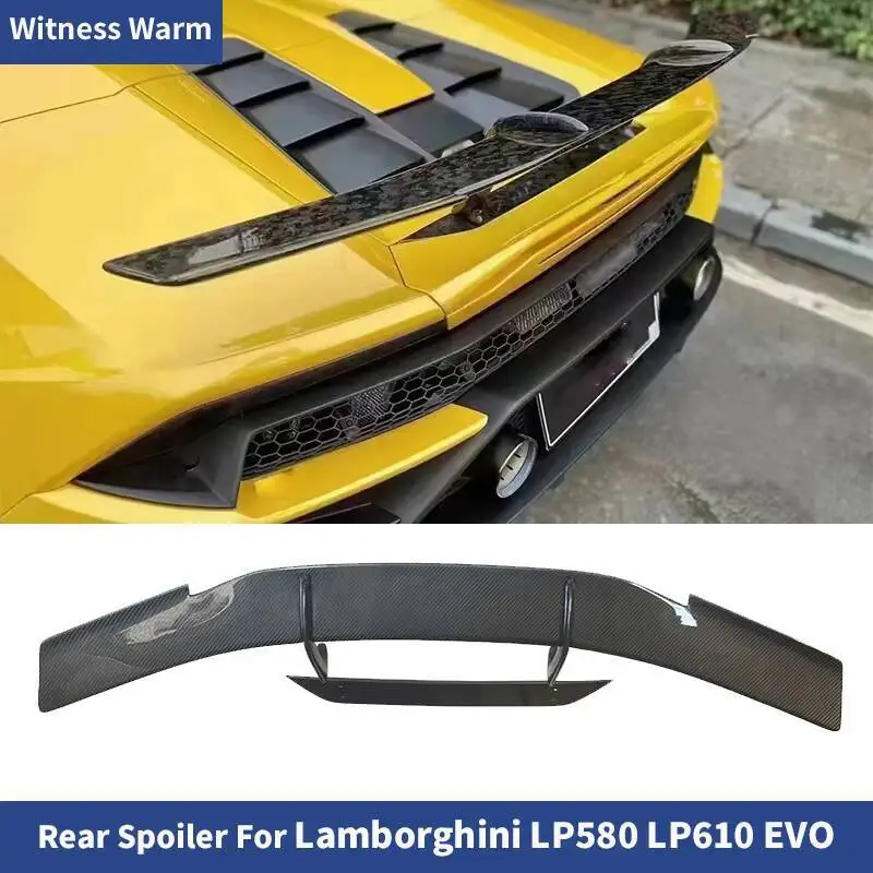 Becquet de lèvre de coffre en Fiber de carbone forgé, aile arrière Style N pour Lamborghini Huracan LP580 LP610 EVO 2012-Up