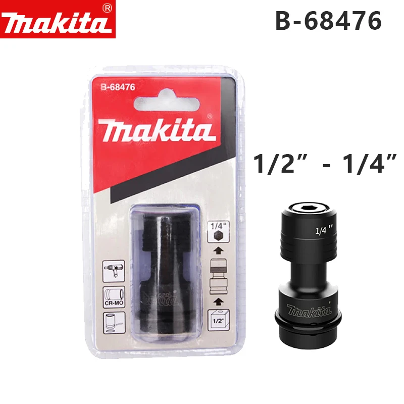 Makita B-68476/B-68482 Batch Head Adapter Conversion Rod Electric Wrench 1/2\'\' 3/8\'\' Square Conversion 1/4\'\' Hex Socket Rod