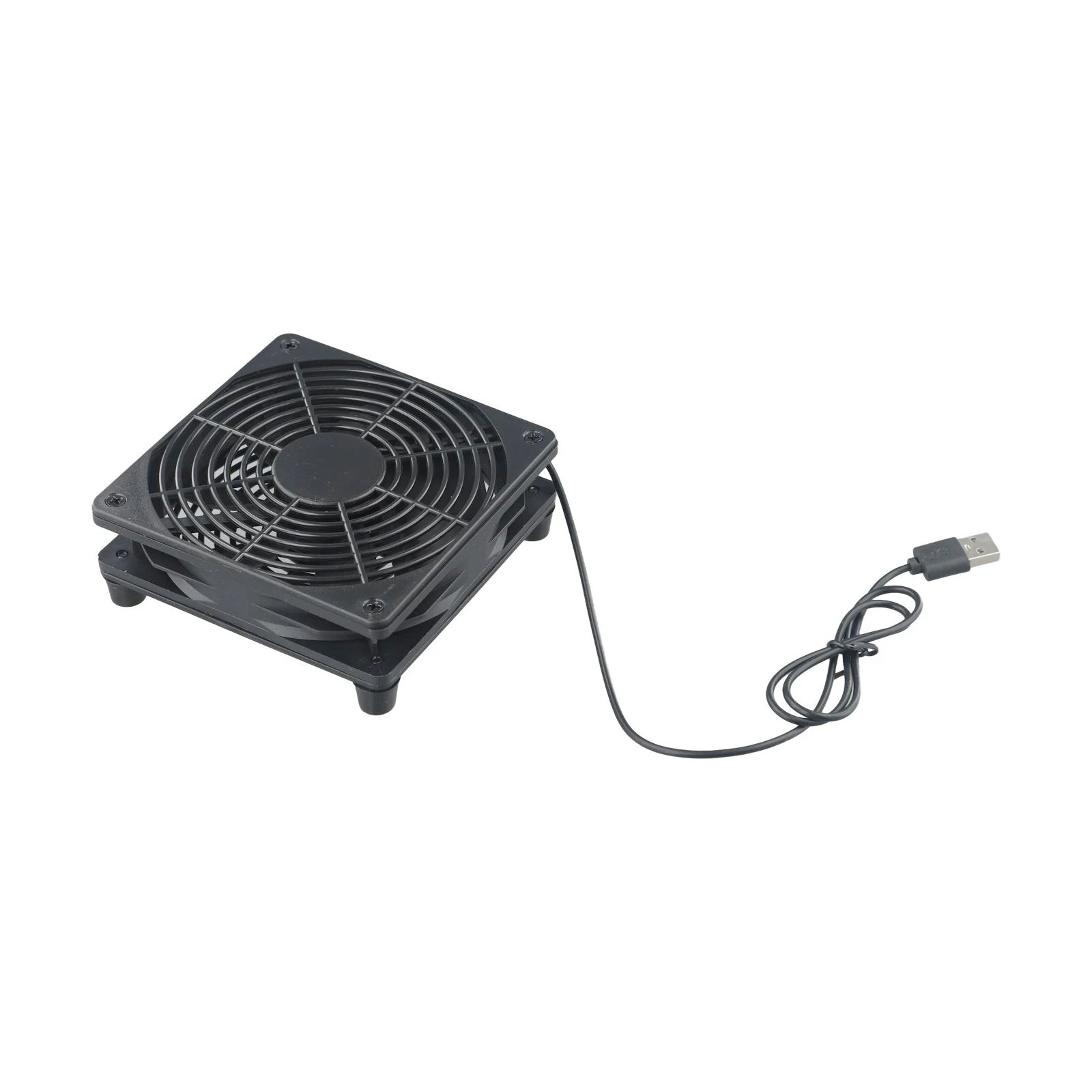 

ABS 120mm 5V USB PC Router Fan High Air Volume Cooling Fan For DVR Modem Router 12*12*4cm Black 1400rpm USB Interface