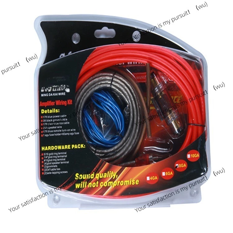 8GA car audio power amplifier cable subwoofer cable modified audio power cable speaker
