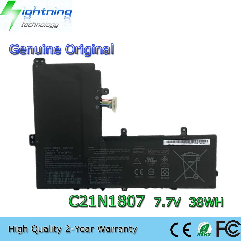 Brand New Genuine Original C21N1807 7.7V 38Wh Laptop Battery for Asus ChromeBook C223NA Vivobook E203NA-FD026T