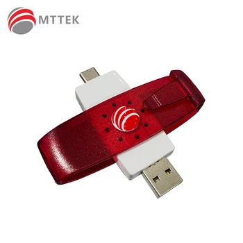 MCR3701 Contactless Smart Card Reader USB Type A and Type C Dual Connectors NFC Supports ISO4443 & 18092/Readable e-Passport