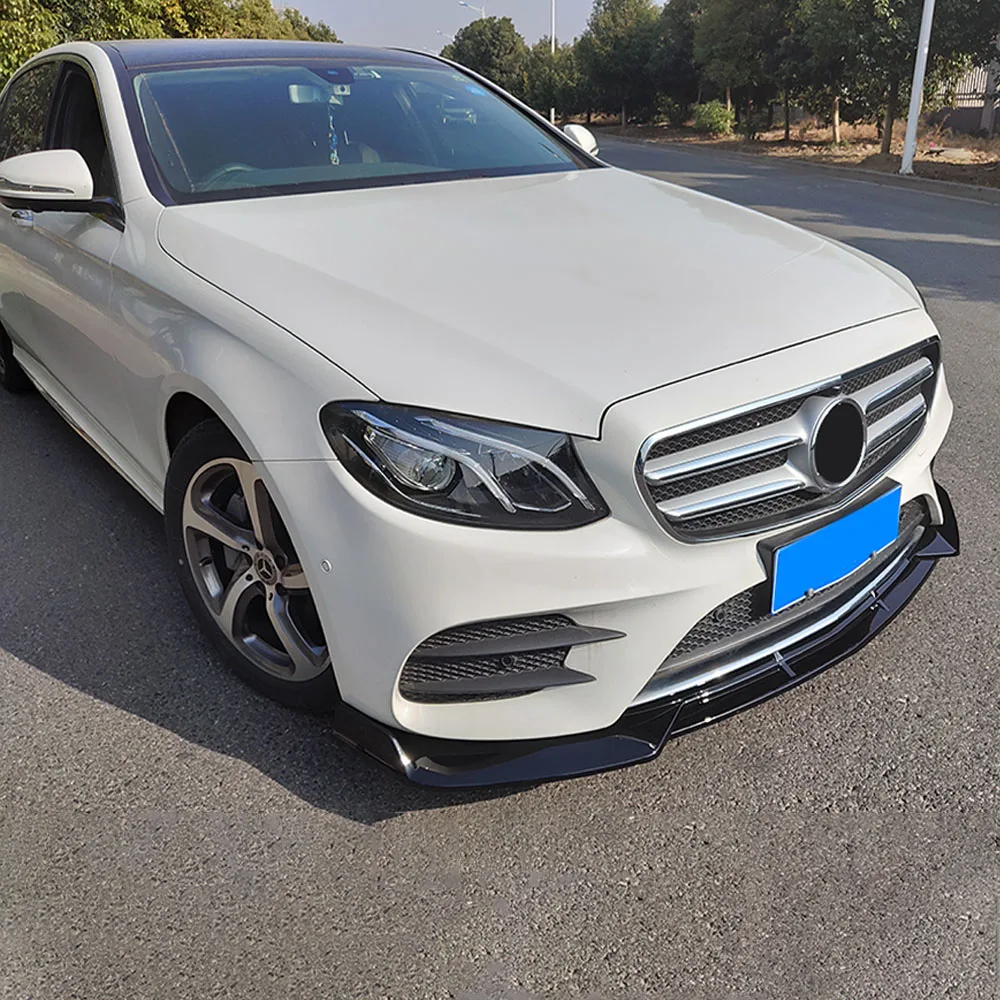 Front Bumper Lip Guard Chin Protector Body Kit Deflector Cover For Mercedes Benz E class W213 C238 A238 E200 E260 E300 2016-2020