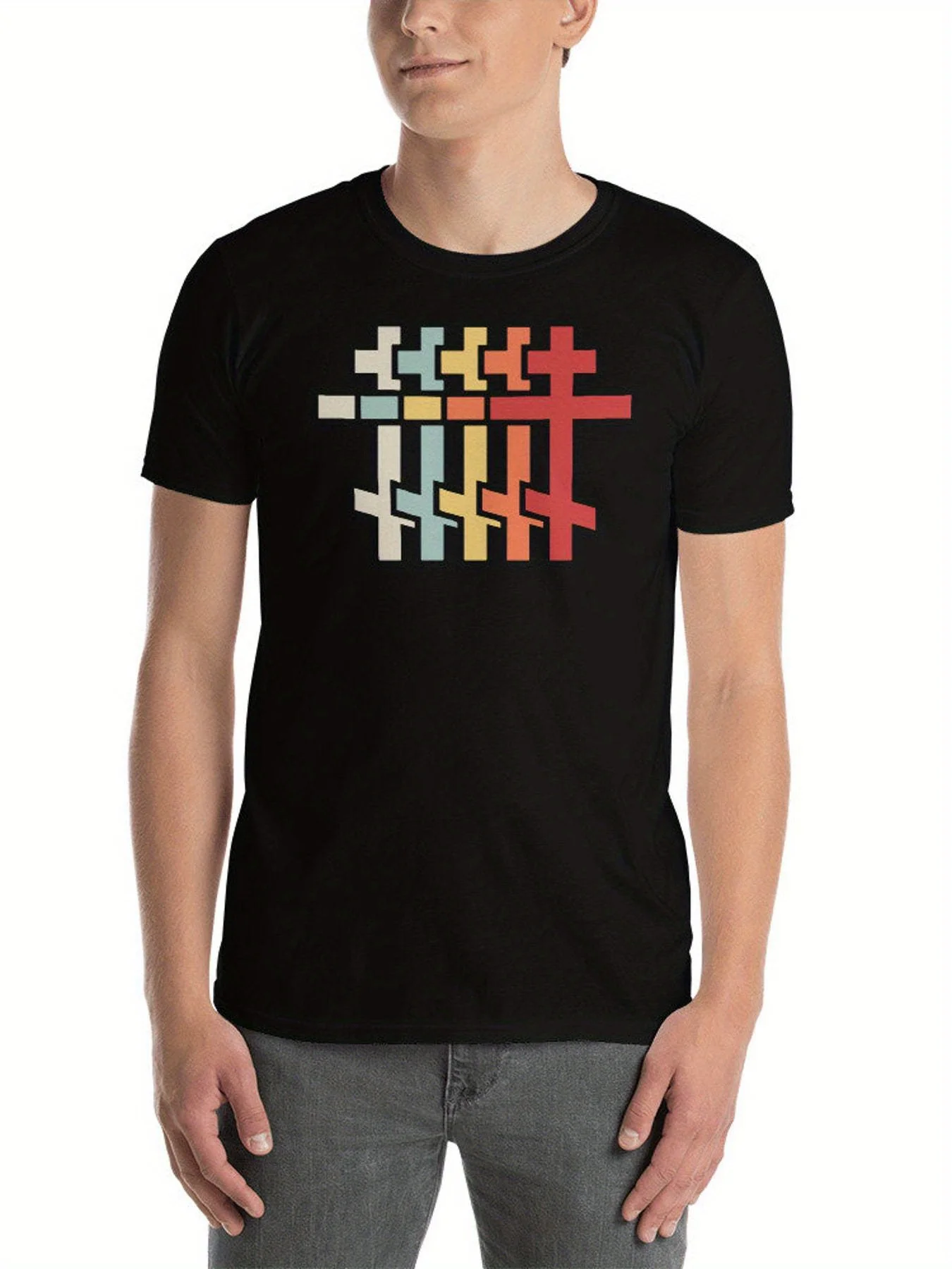 Russian Eastern Orthodox Retro Crosses T-Shirt 100% Cotton O-Neck Short Sleeve Summer Casual Mens T-shirt Streetwear