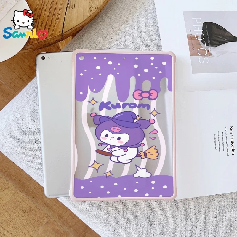 

Sanrio cuteKuromi pattern Pink iPad Transparent Drop Case, suitable for iPad Pro 2022/2024, iPad Air 3/5, iPad Mini 6, iPad 6/10