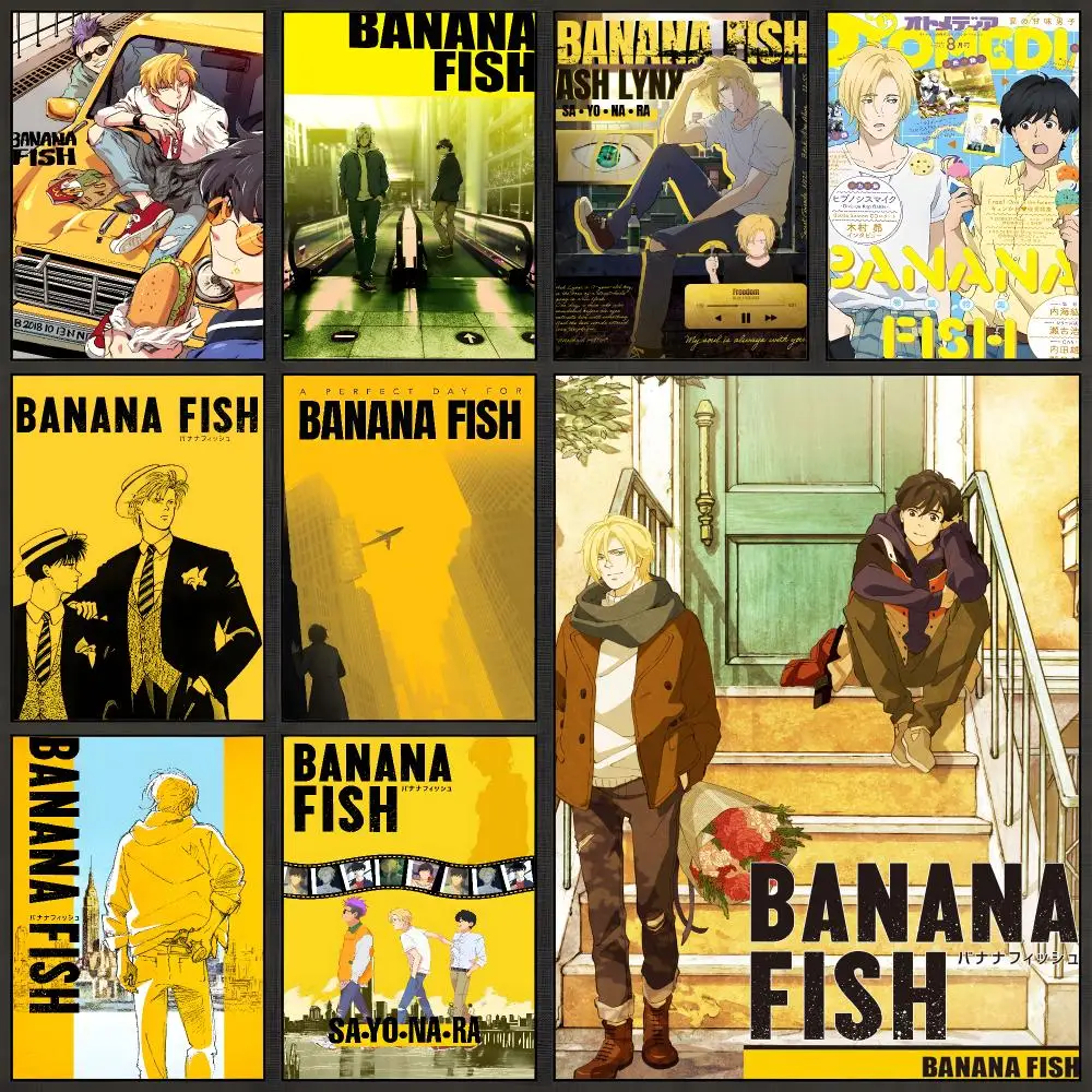 Anime Banana Fish Ash Lynx Eiji Okumura Poster Peel And Stick Wall Art PP Waterproof HD Bedroom Living Room Home Decor Gift