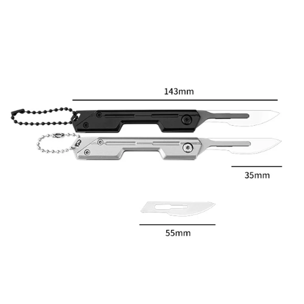 NEW Mini Stainless Steel 24 # Surgical Knife Outdoor Camping Portable Open Box Surgical Knife with 10pcs Blades