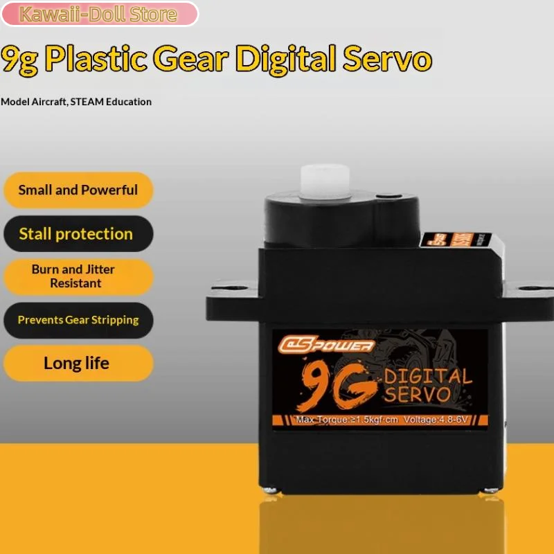 1 Juego de RC avión de ala fija Robot coche barco conducto avión pequeño servomotor 9g engranaje de plástico Servo Digital