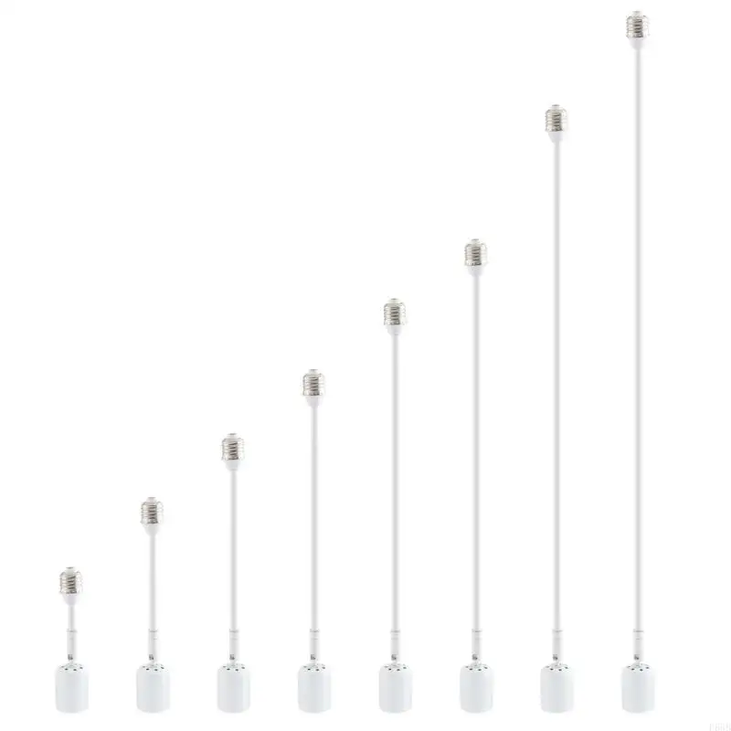 Multiple Length E27 Ceramics Bulb Holder, 180° Swivels and 350° Rotation for Various Lighting Needs