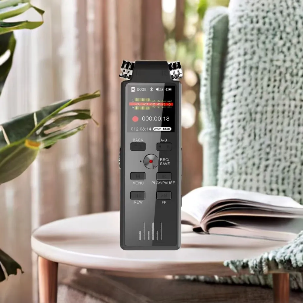 Perekam T70 Baru Perekaman Stereo Leher Ganda Perekam Pengurang Kebisingan Cerdas Kontrol Suara Line-in