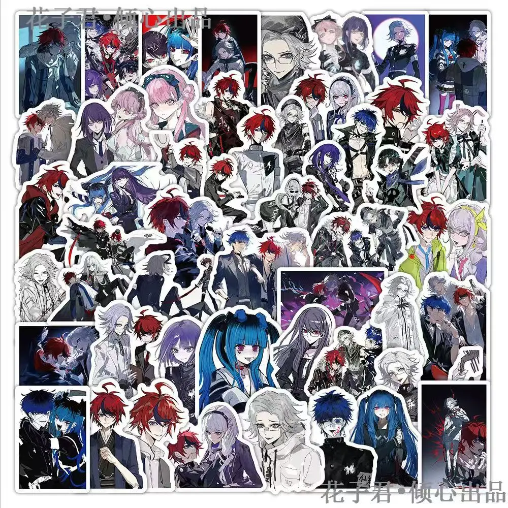65 pcs set Cartoon Painting Creative Sticker Mobile Phone Decoration COS Game HUNDREN LINE Sumino Takumi Aotsuki Eito Gift Toys