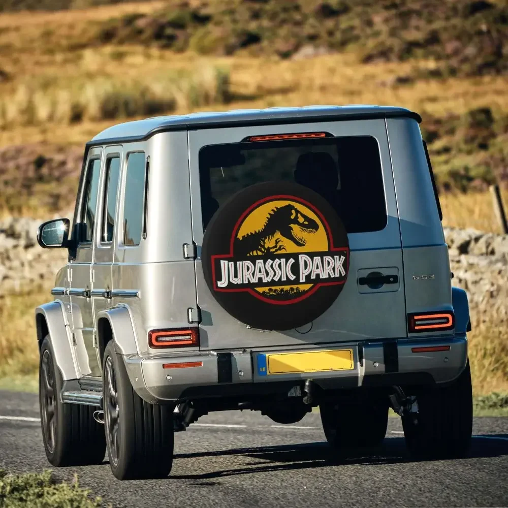 Maßgefertigter Jurassic Park Reserverad-Schutz 4WD 4x4 RV Sci-Fi Dinosaurier für Toyota RAV4 Prado 14" 15" 16" 17" Zoll – Detail 36