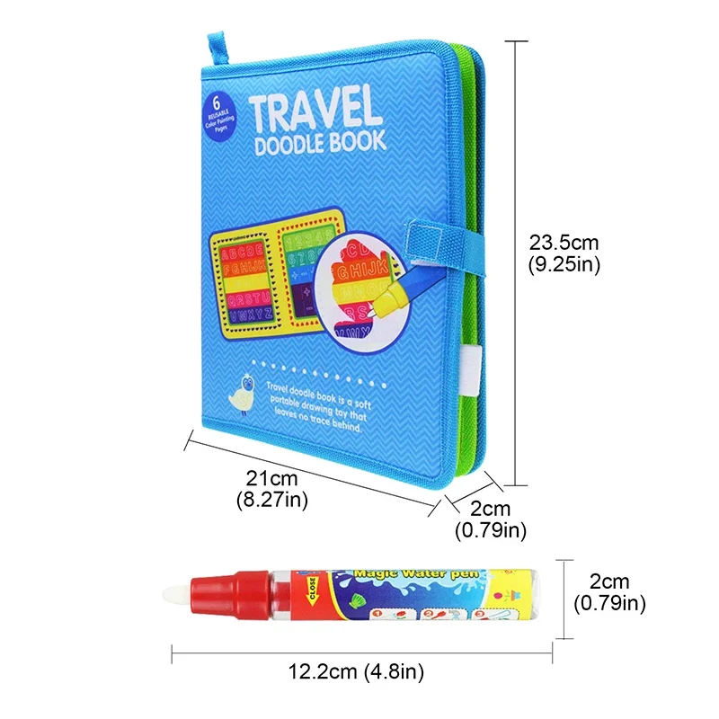 ألعاب تعليمية مونتيسوري ، كتاب رسم مائي ، قلم سحري ، خربش ، تلوين ، لوح رسم ، حروف إنجليزية ، أرقام ، وقت معرفي