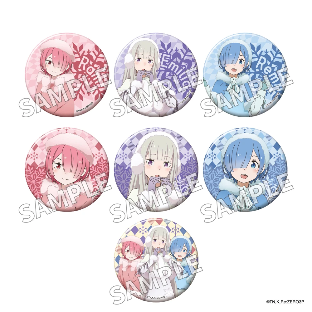 58mm Anime Re Zero Starting Life in Another World Rem Julius Juukulius Cosplay COSTUME Badge Pin SPTE Tinplate Brooch Prop Gift