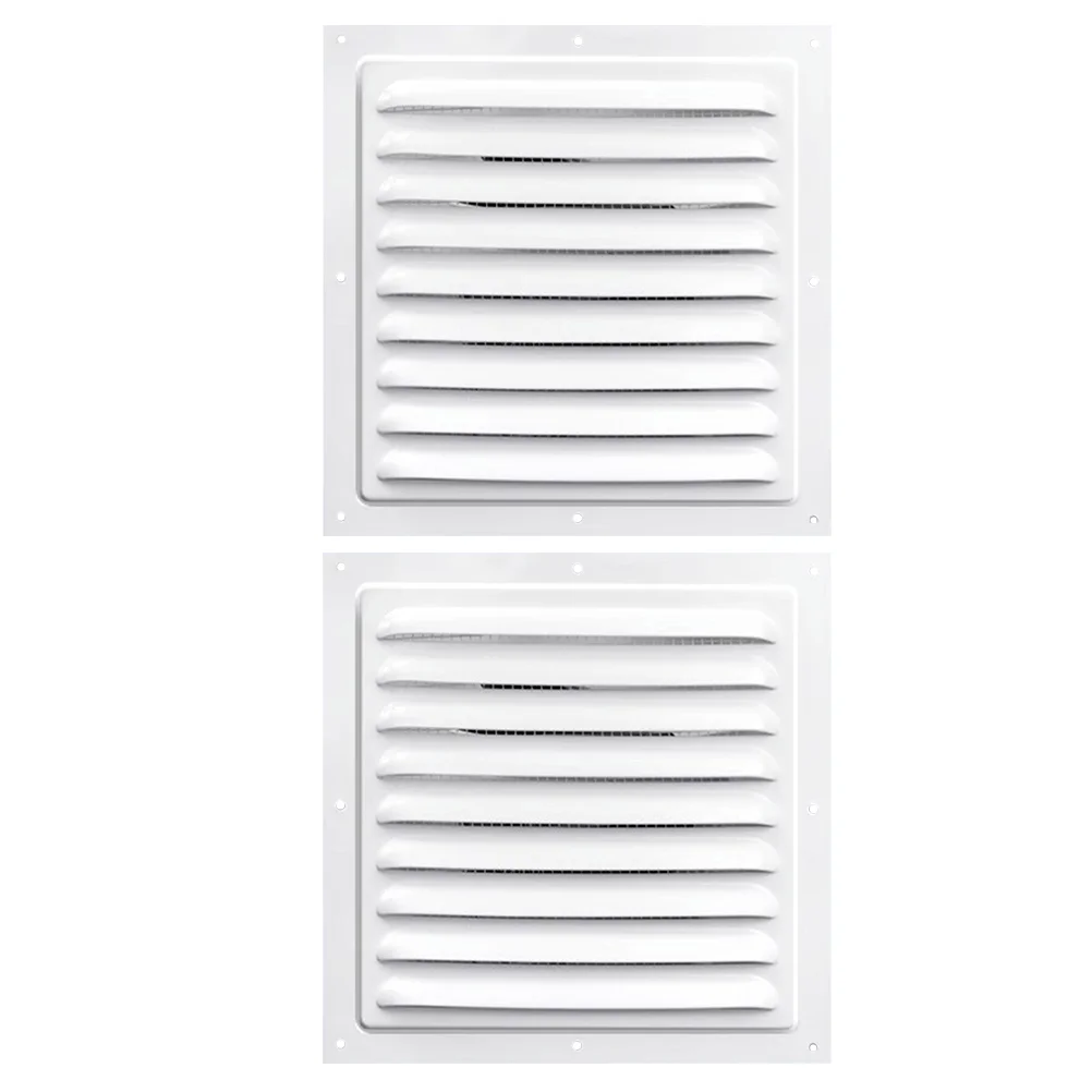 

2 Pcs Electrical Box Chassis Vent Covers to Block Grille Aluminum Alloy Exterior Wall