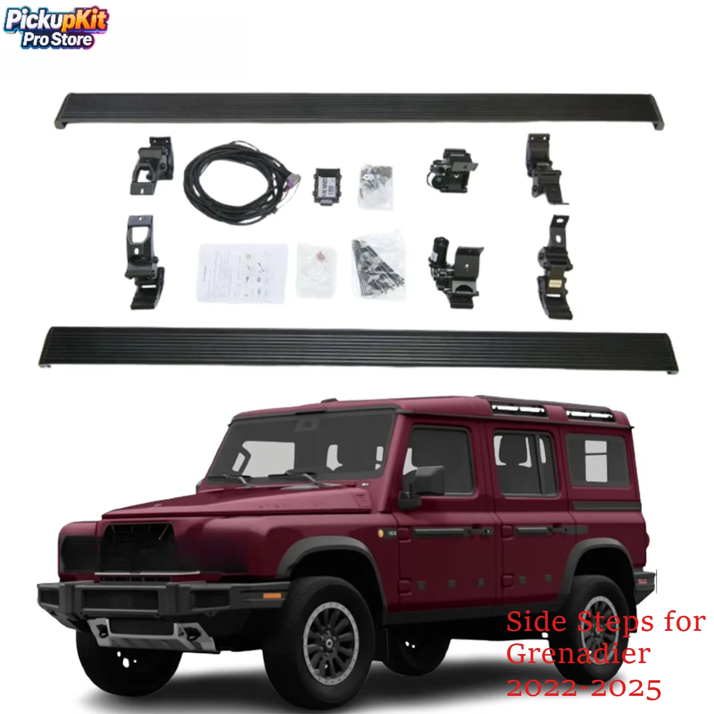 

Newest Model Electric Side Steps for Grenadier 2022-2025 Running Board Aluminum Alloy Auto Car Step