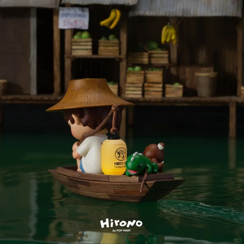 

POPMART Hirono Floating Market Thailand Limited Edition: Модные коллекционные подвесные игрушки-карточки ручной работы, сюрприз-подарок