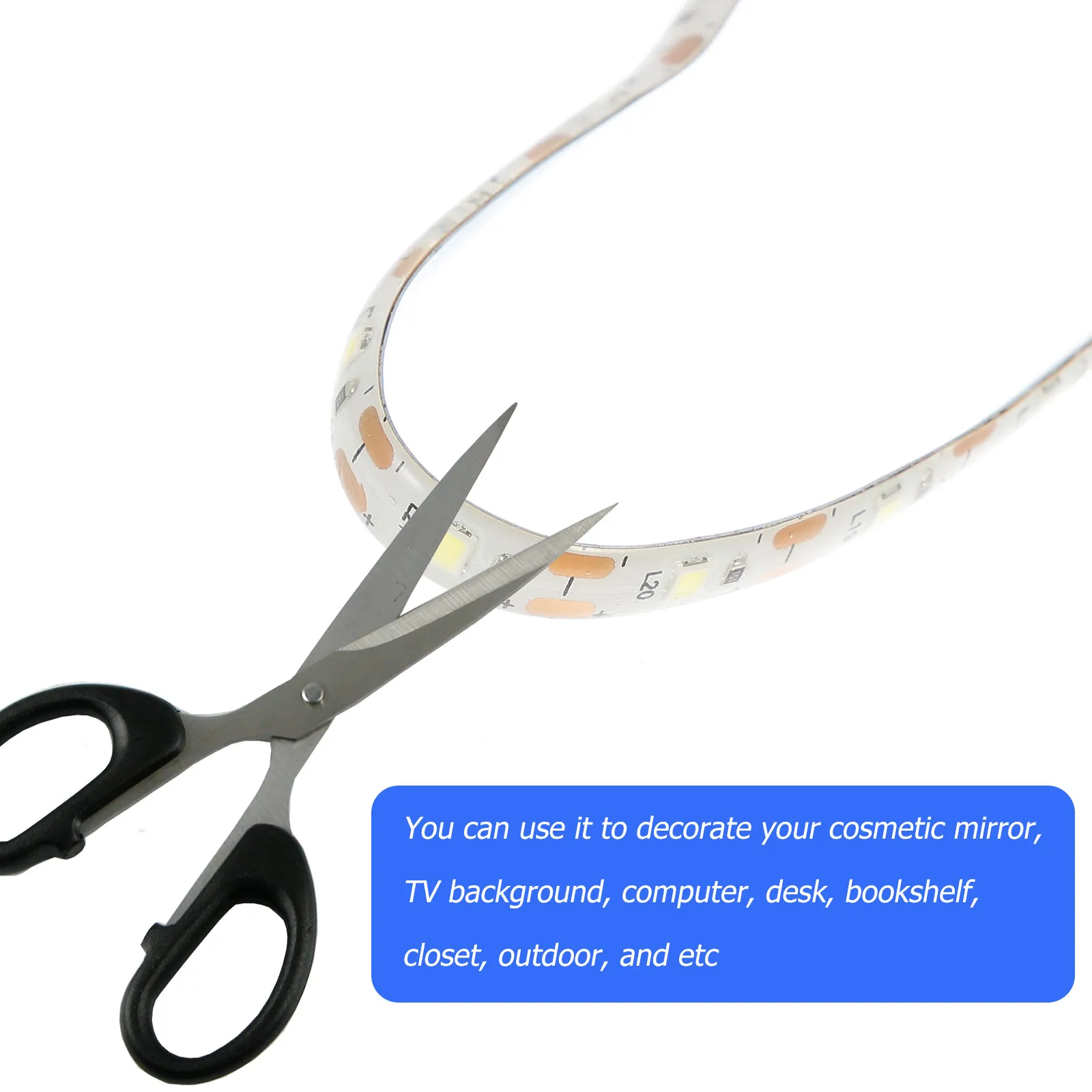 

Светодиодная лента с датчиком движения, холодный белый свет, декоративная лампа для прикроватной тумбочки, дома, спальни, компьютерного стола, книжной полки