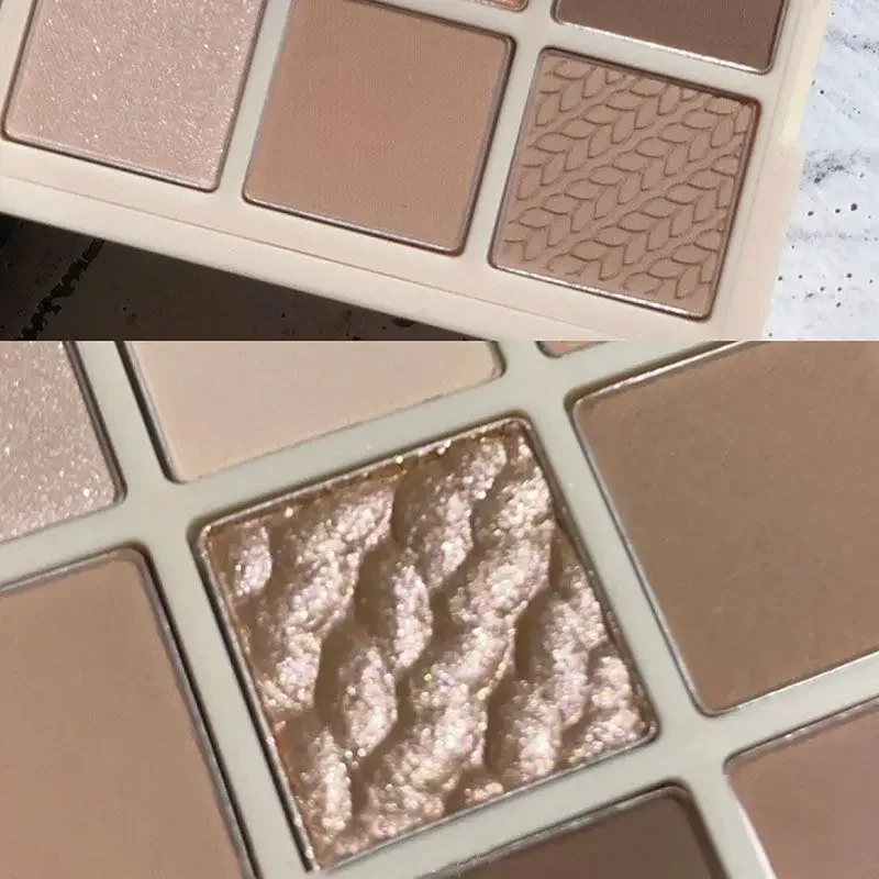 Luxe 9-kleuren oogschaduwpalet - Fluweel mat en glans effect, duurzaam waterdicht, bessen-, bruine en nude-tinten