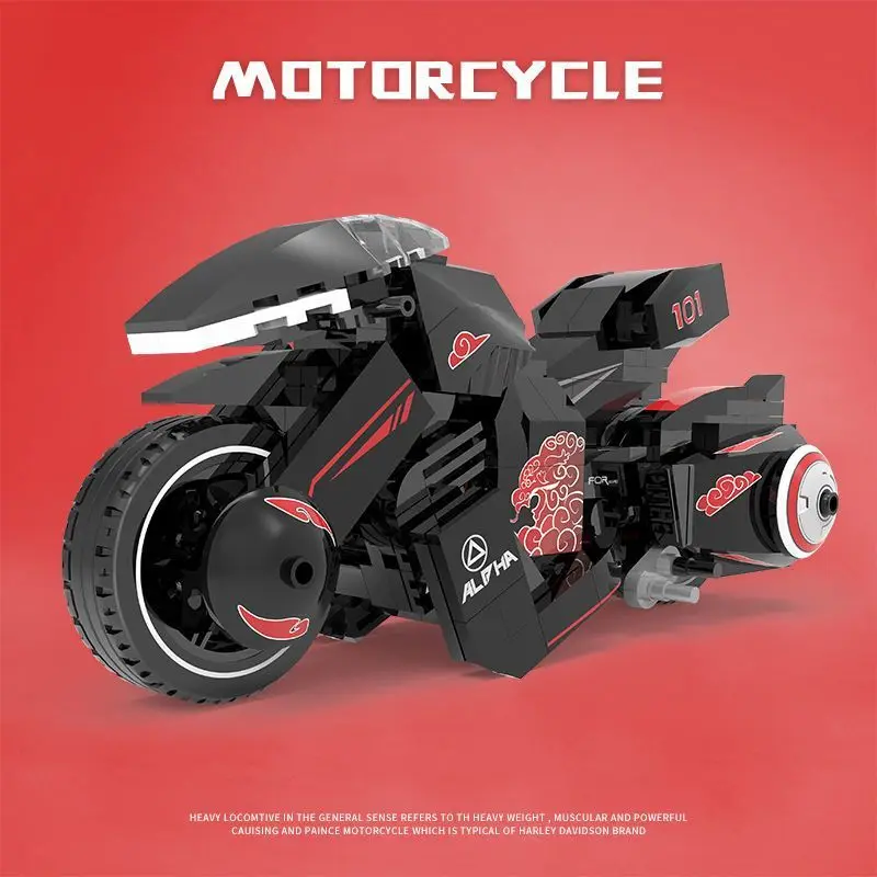 Cyberpunk unicornio motocicleta niños rompecabezas juguete de construcción modelo de bloques de construcción niños niñas regalo de vacaciones Hobby colección decoración